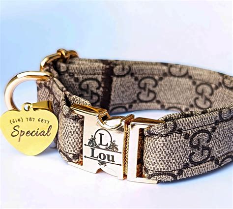 pitbull gucci dog collar|authentic designer dog collars.